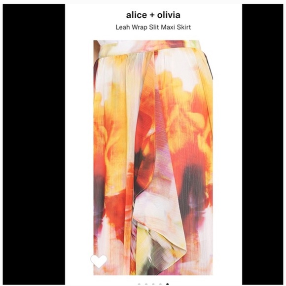 Alice + Olivia Leah Long Floral-Print Wrap Skirt - Picture 5 of 11